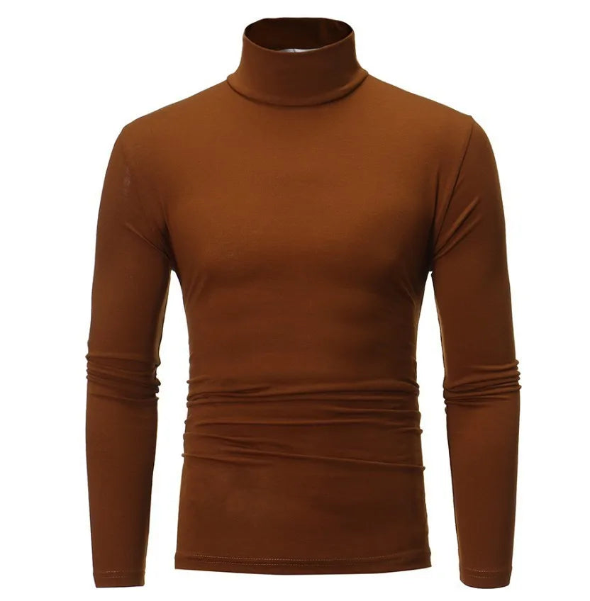 Riolio Man Thermal Turtleneck Casual Sleepwear Shirt S-2XL Sleeve Long Slim Coat 5colors Basic Sweater Bottom Winter