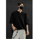 Riolio Summer Short Sleeved T-shirt Men White Checkered T Shirt Men Streetwear Korean Loose Round Neck T Shirt Mens Top Large Size 4XL