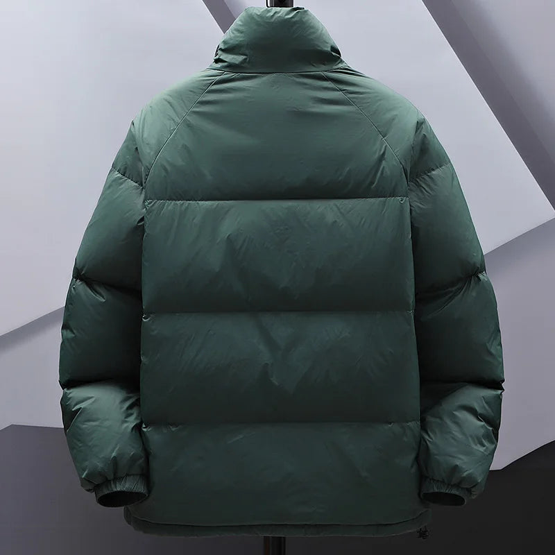 Riolio Simple Parks High-end Cotton Jacket Men Women Autumn and Winter Casual Loose Down Jacket Youth Stand Up Collar Couple Jacket