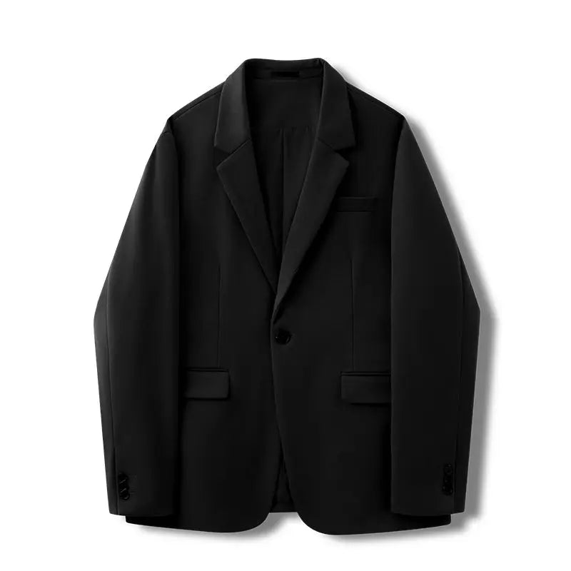 Riolio Simple Button Wooolen Coat Casual Wool Suit Jacket Men's Autumn Winter American High-end Business Casual Thick Wool Suit Top