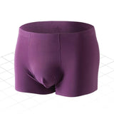 Riolio Seamless Ice Silk Underwear Men's Ultra-thin Boxer Shorts One-piece Mid-waist Summer Panties Trunk
