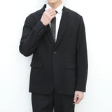 Riolio Casual Leisure Men's Suit Set High School Student Sle Versatile JK Class orm Jaet Straight Cut Casual Long Sve