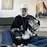 Riolio Christmas Sweater Funny Elk Harajuku Streetwear Men Women Sweaters Couple Autumn Winter Knitwear Pullover Warm Sweatshirt Men