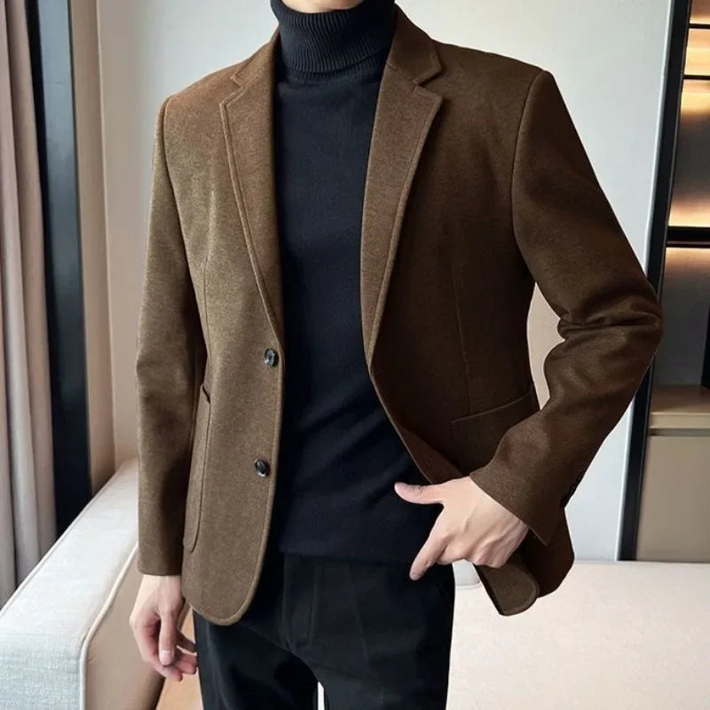 Riolio fashion suits for men 2 Piece Outfit Set Man Blazer Business Big Size Full Suit for Men Grey Luxury Ceremony Classic Elegant High Quality Jackets