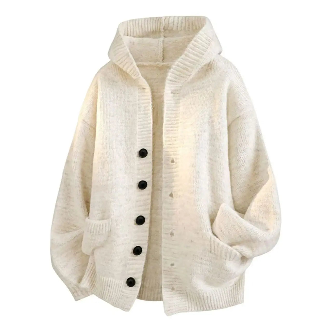 Riolio American-style autumn/winter streetwear unisex trendy hooded knit sweaters for couples with loose-fit retro Harajuku casual tops