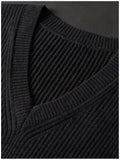 Riolio New Popular Preppy Style Men Sweater Vest Casual Knitted Streetwear Solid Color V Neck Waistcoat Leisure High Quality Knitwear