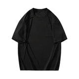 Riolio Summer Short Sleeved T-shirt Men Black White Casual T Shirt Streetwear Hip-hop Loose Round Neck Tshirt Mens Top Plus Size 4XL