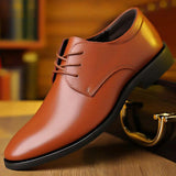 Riolio Men's Breathable Leather Shoes Black Soft Leather Soft Bottom Spring And Autumn Best Man Men's Business Formal Wear Casual Shoes