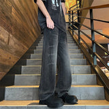 Riolio Men's Baggy Straight-Leg Denim Pants | Business Casual Wide-Loose Fit Jeans for Spring/Autumn All-Season Styling