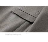 Riolio Simple Button Wooolen Coat Casual Wool Suit Jacket Men's Autumn Winter American High-end Business Casual Thick Wool Suit Top