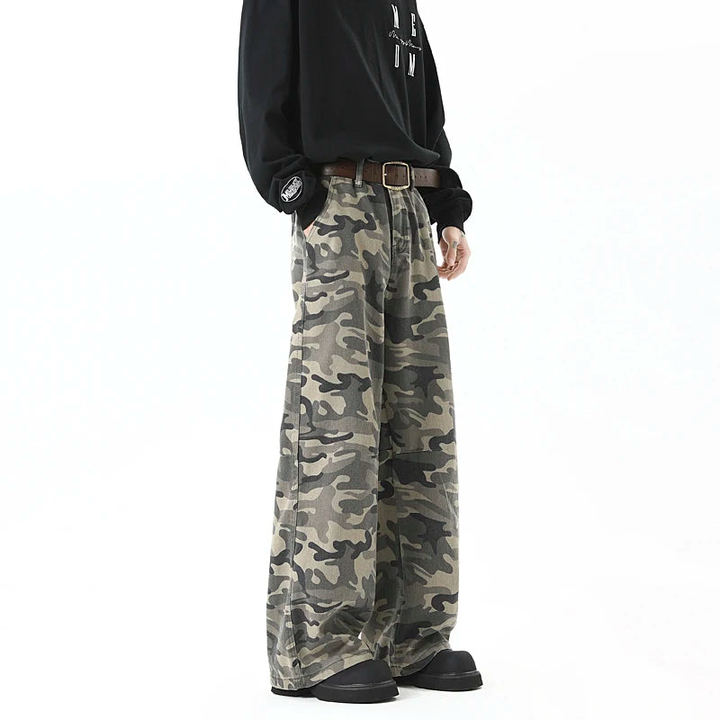 Riolio Summer Outdoor Casual Pants men Camouflage Straight Leg Breathable Comfort Travel Hiking Military Jogger Streetwear man Trousers