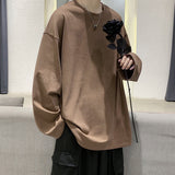 Riolio Loose Sweatshirts Men Solid T Shirt Neutral Streetwear Fashion Women Korean Clothes Cotton Pullover Long Sleeve T-shirts Man