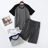 Riolio Pijamas for Mens Thin Loose Short-sleeved Shorts Summer Can Be Worn Outside Sportswear Suit Pijama Mens Sleepwear Clothes