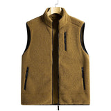 Riolio Outdoor Sleeveless Coats Vests Male Warm Cotton Waistcoat Autumn Jackets Thick Vests Man Classic  Lamb Cashmere Men Fleece Vest