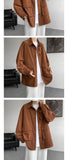 Riolio Corduroy Shirt Men Casual Turn Down Button Long Sleeve Shirts Streetwear Leisure Luxury Clothing Chemise Homme