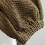 Riolio Korean Casual Sports Suit Large Size Plus Velvet Set Zipper Design Sports Sweatshirt Tying Trousers Casual Simple Two-piece Set