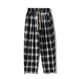 Riolio Plaid Pants Men Fashion Retro Color Contrast Casual Pants Men Streetwear Loose Hip-hop Straight Pants Mens Trousers M-3XL