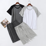 Riolio Pijamas for Mens Thin Loose Short-sleeved Shorts Summer Can Be Worn Outside Sportswear Suit Pijama Mens Sleepwear Clothes