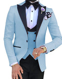 Riolio prom suit Men 3 Pieces Suits For Men Custom Made Groom Groomsmen Tuxedos Wedding Men Suit Terno Masculino(Jacket+Pant+Vest)