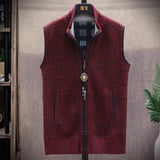 Riolio Atutumn and Winter New Men's Sweater Cardigan Knitting Vest Dailywear Warmth Thickened Zipper Jacket Waistcoat Male Streetwear