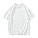 Riolio Men's Suede Short Sleeve T-shirt Vintage Loose T-shirts Women Casual Oversized T Shirt O Neck Retro Harajuku Tops Tees New