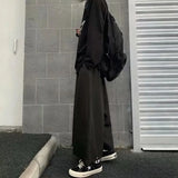 Riolio Men Trousers Plain Loose Oversize Casual Pants Spring Streetwear Fashion Leggings Button Wide-Leg Pants Men'S Clothing 2025  New