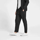 Riolio Summer Casual Pants Men Fashion Gray Black Straight Pants Men Japanese Streetwear Loose Pleated Pants Mens Ice Silk Trousers