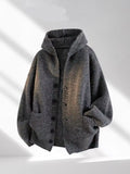 Riolio American-style autumn/winter streetwear unisex trendy hooded knit sweaters for couples with loose-fit retro Harajuku casual tops