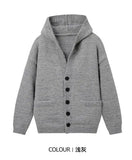 Riolio American-style autumn/winter streetwear unisex trendy hooded knit sweaters for couples with loose-fit retro Harajuku casual tops