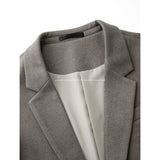 Riolio Simple Button Wooolen Coat Casual Wool Suit Jacket Men's Autumn Winter American High-end Business Casual Thick Wool Suit Top