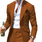 Riolio suit fashion Costumes Pour Hommes Peak Collar Men Suits Notched Green Slim Fit Blazers Jackets Pants 2PCS Causal Business Wedding Groom Wear