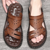 Riolio Men's Sandals Wholesale Summer Soft soled Anti slip Beach Shoes Men's Large New flip-flops Casual Outwear Sandals