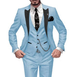 Riolio prom outfits for guys Teal Green Suit for Men,full Man Suit,3 Pieces Blazer Vest and Pants Set,men's Suit for Wedding ,daily Life,business,party