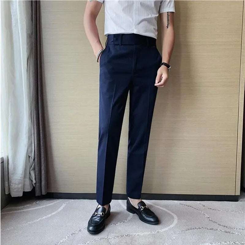 Riolio Wedding Dress Pants for Men Business Suit Pant Casual Slim Formal Pants Pantalon Costume Men Suit Trousers Plus size 29-36