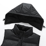 Riolio Men's Hooded Loose Solid Color Warm Vest Male Version Camisole Jacket Graphene Cotton Vest Autumn Winter Quality Men's Vest
