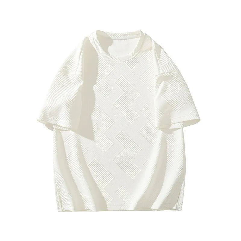 Riolio Summer Short Sleeved T-shirt Men Oversized Casual Round Neck T Shirt Men Streetwear Hip-hop Loose Striped T Shirt Mens Top