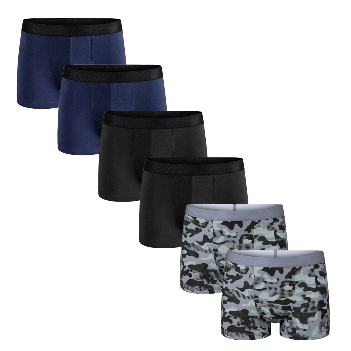 Riolio 6pcs Pack Men Panties Cotton Underwear Male Brand Boxer And Underpants For Homme Luxury Set Shorts Box Slip Kit