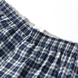 Riolio S-XL Mens Cotton Underwear Boxer Shorts Casual Plaid Elastic Waistband Button Mens Boxer Underwear Comfortable Shorts for Home