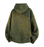 Riolio American-style autumn/winter streetwear unisex trendy hooded knit sweaters for couples with loose-fit retro Harajuku casual tops
