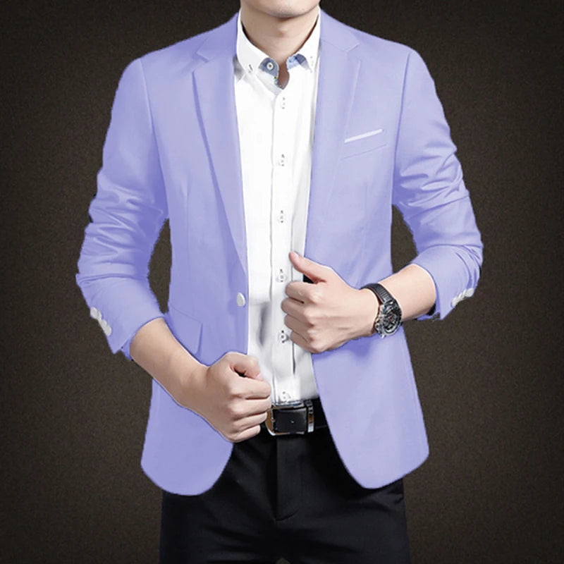 Riolio prom suit New Arrival Luxury Men Blazer New Spring Fashion Brand Slim Fit Men Suit Terno Male Business Jackets Coat