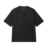 Riolio Summer Short Sleeved T-shirt Men Casual Pleated T Shirt Men Streetwear Hip-hop Loose Striped T Shirt Mens Top Plus Size 5XL