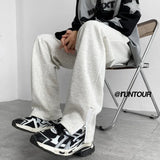 Riolio Black Casual Pants Men Sweatpants Oversized Wide Leg Pants Men Streetwear Loose Grey Straight Sports Pants Mens Joggers Trousers