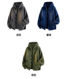 Riolio American-style autumn/winter streetwear unisex trendy hooded knit sweaters for couples with loose-fit retro Harajuku casual tops