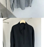 Riolio Korean Casual Sports High-end Suit Autumn Sweatshirt Fake Two-piece Spring Fashion Trend Casual Loose Suit Aesthetic Academy