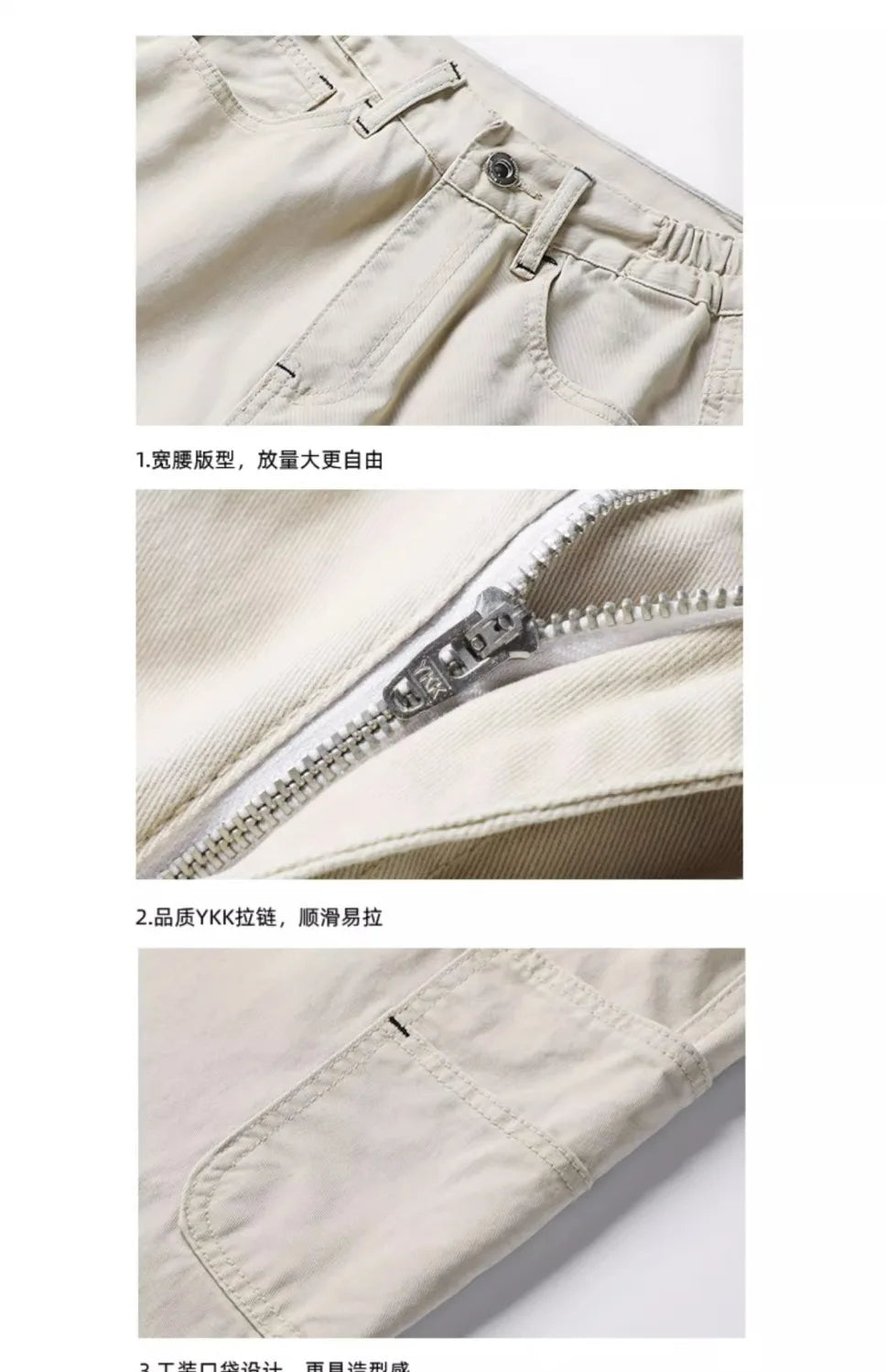 Riolio American High Street Work Pants Spring Autumn New Men's Trousers Straight Japanese Fashion Trend Retro Casual Work Pants Chic