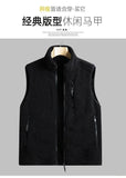 Riolio Outdoor Sleeveless Coats Vests Male Warm Cotton Waistcoat Autumn Jackets Thick Vests Man Classic  Lamb Cashmere Men Fleece Vest