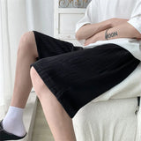 Riolio Summer Shorts Men Fashion Blue Ice Silk Shorts Men Streetwear Hip-hop Loose Pleated Shorts Mens Beach Shorts Plus Size 4XL