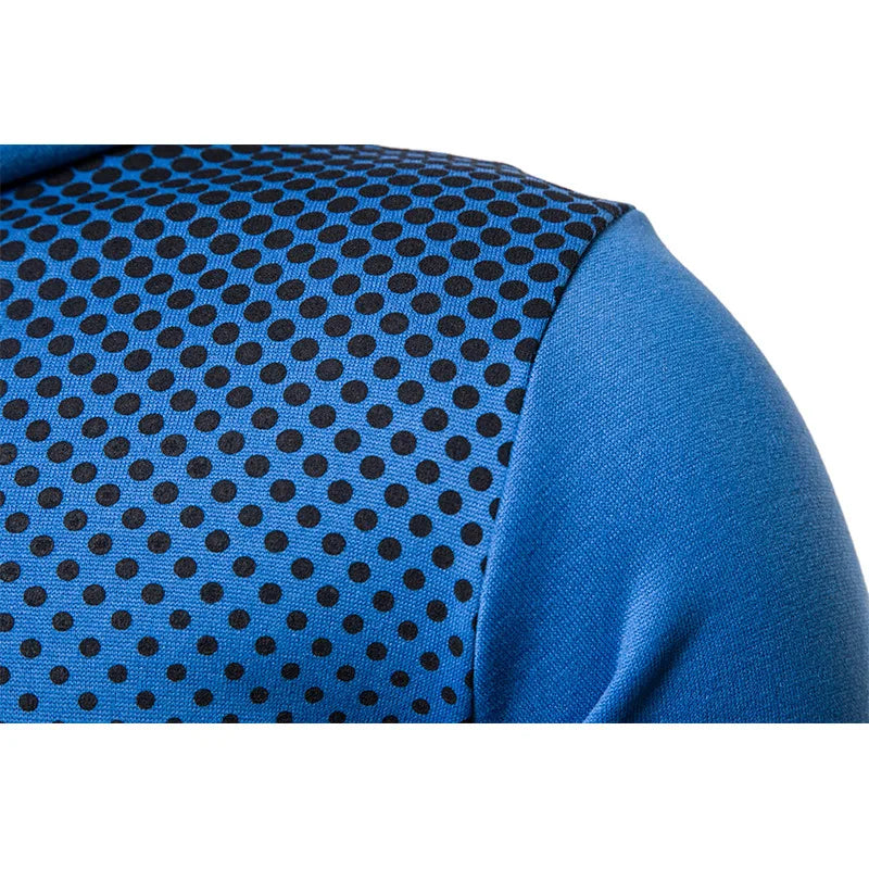 Riolio  Autumn and Winter New European and American Solid Color Fleece Sweater Pants Men's Casual Zipper Sports Hat Set