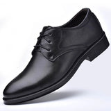 Riolio Men Dressing Shoes Formal for Men's Casual Shoe Leather Social Wedding Designer Pointed Toe Black Office Winter Shoes Brand