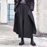 Riolio Men's Wide Leg Pants Solid Joggers Streetwear Elastic Waist 2025 Irregular Skirts Trousers Men Loose Punk Pantalon 3XL